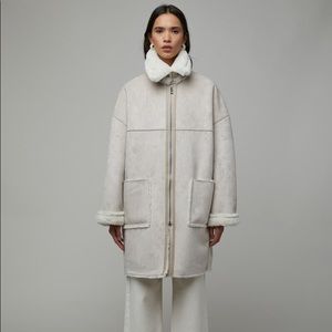 NWOT OAK + FORT Faux Shearling Coat